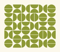 Bauhaus Pattern Green ταπετσαρία