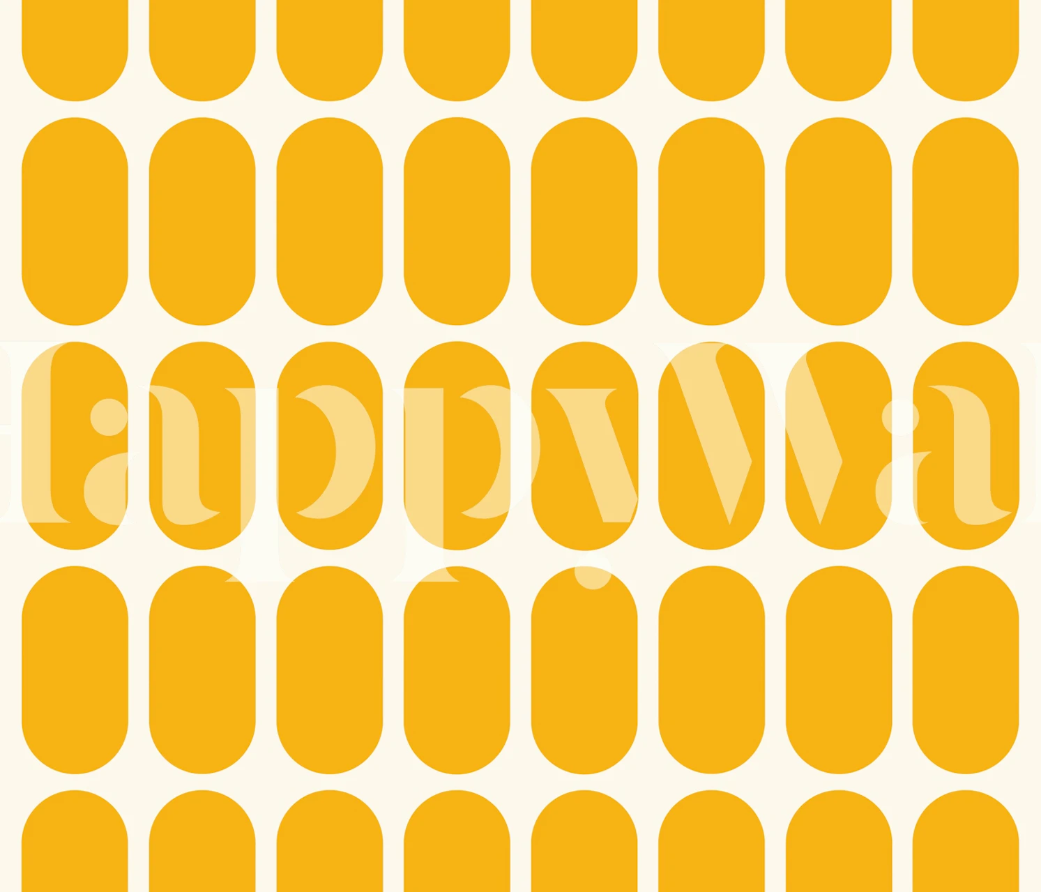 Mid Century Modern Capsule Yellow behangontwerp