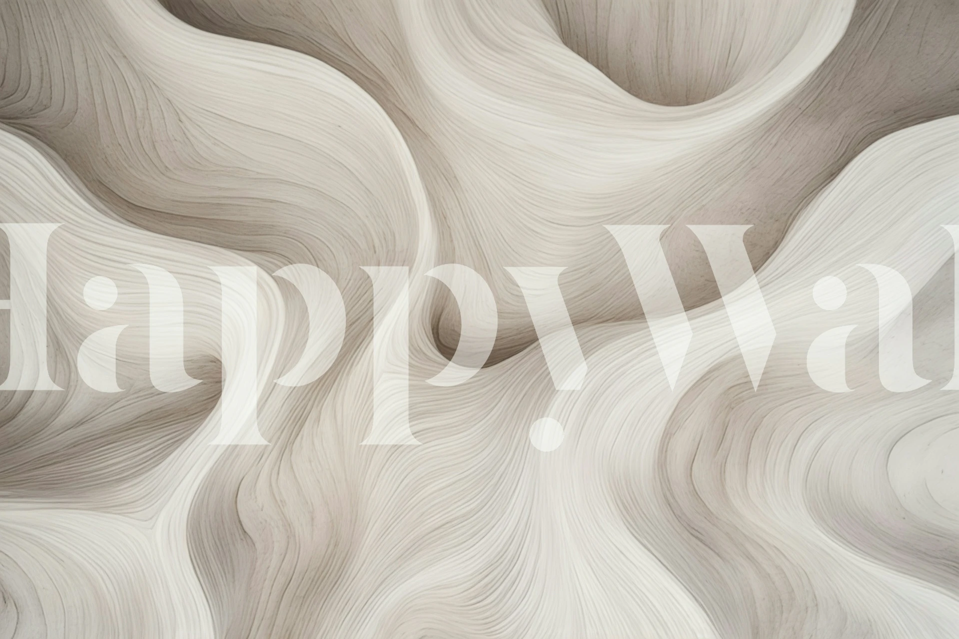 Flowing wave patterns in soft beige tones wallpaper