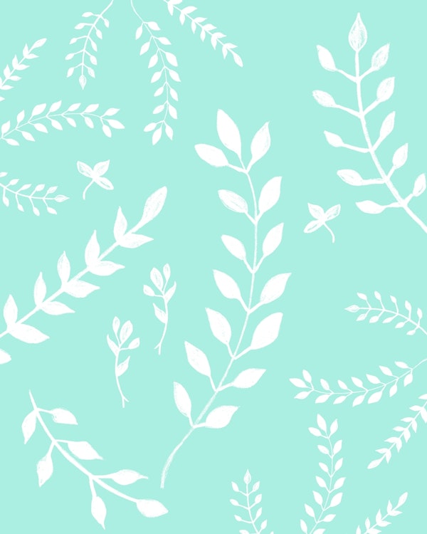 White Leaves Pattern 5