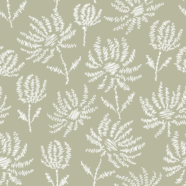 Retro Sketchy Flowers