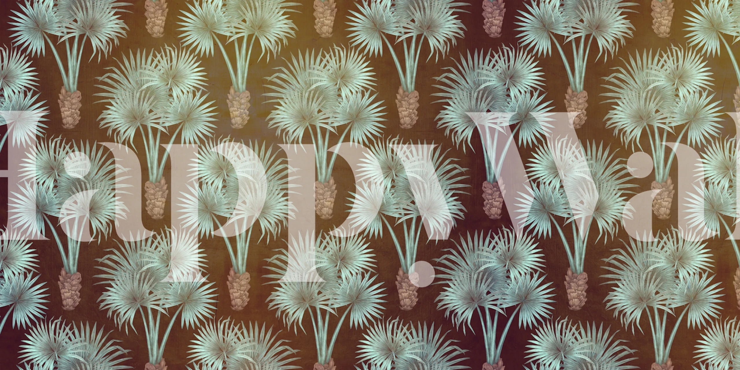 Emerald Palm Retreat wallpaper in a room