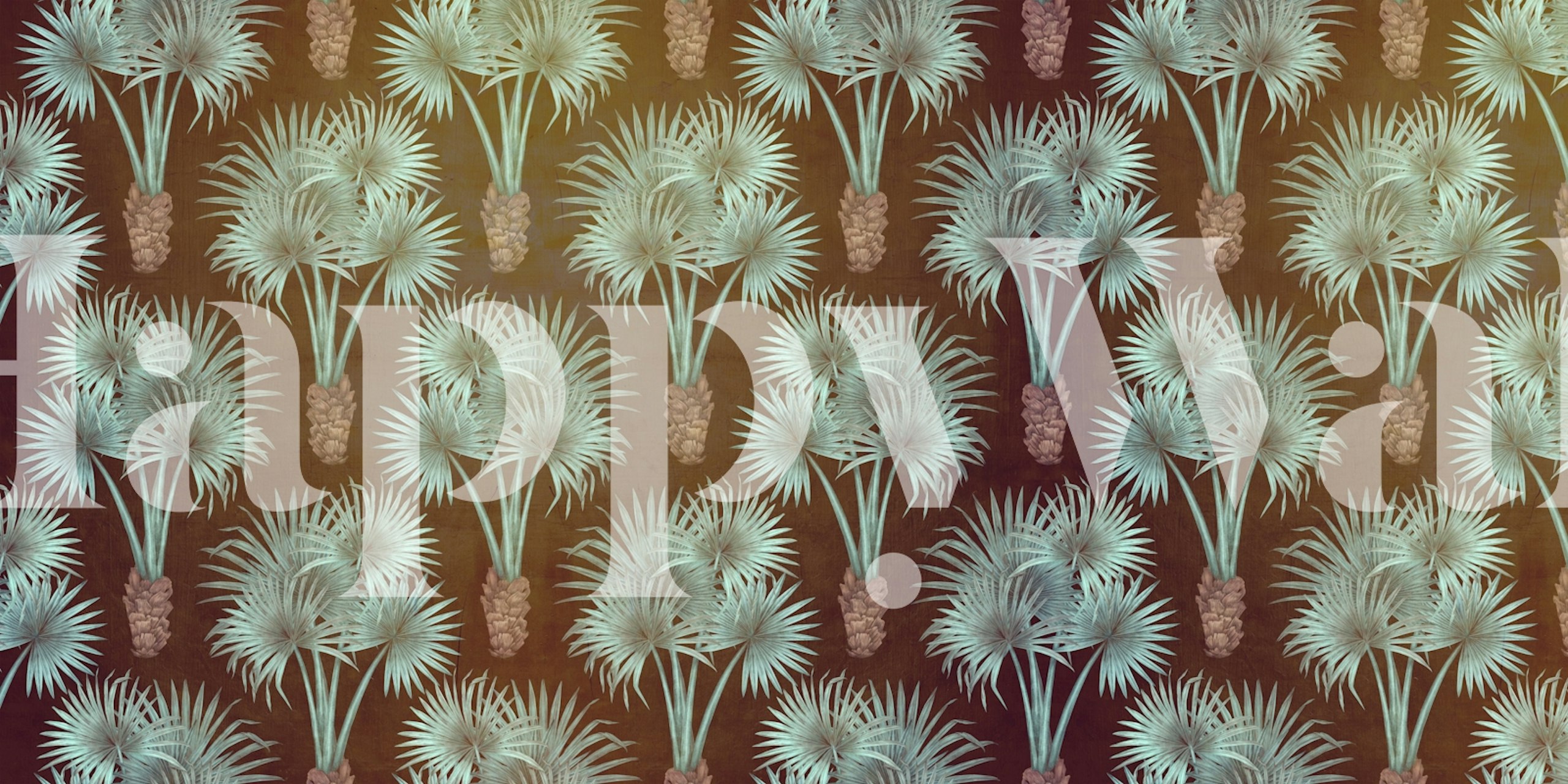 Emerald Palm Retreat wallpaper in a room