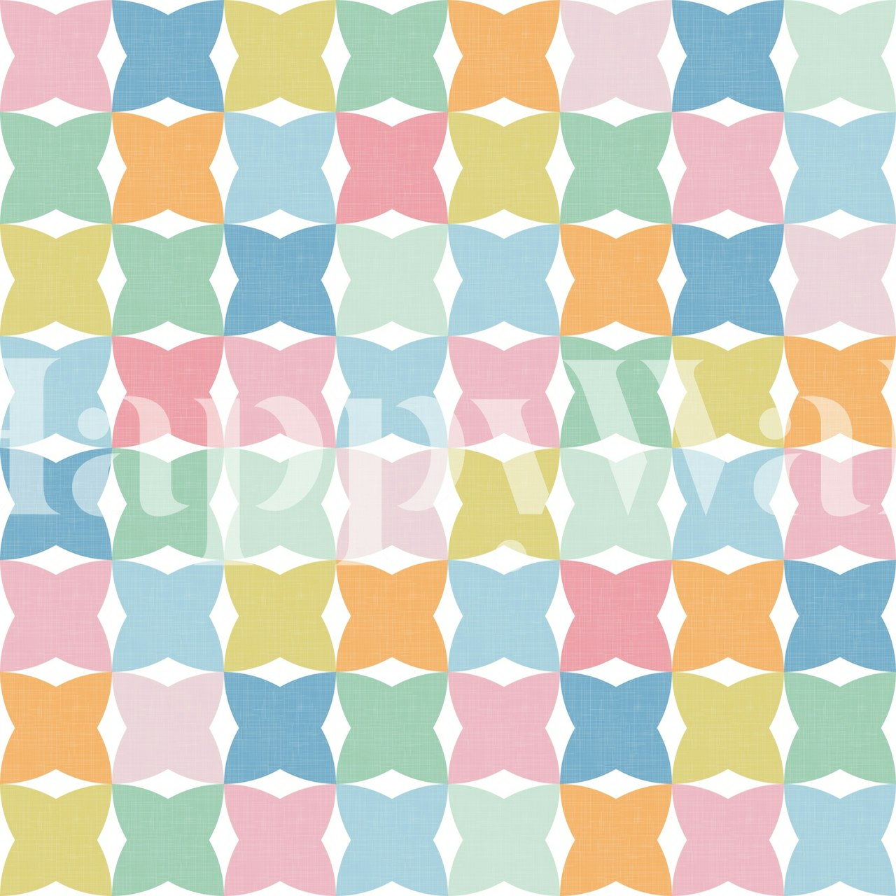 Geometric Pastel Shapes WM w pokoju