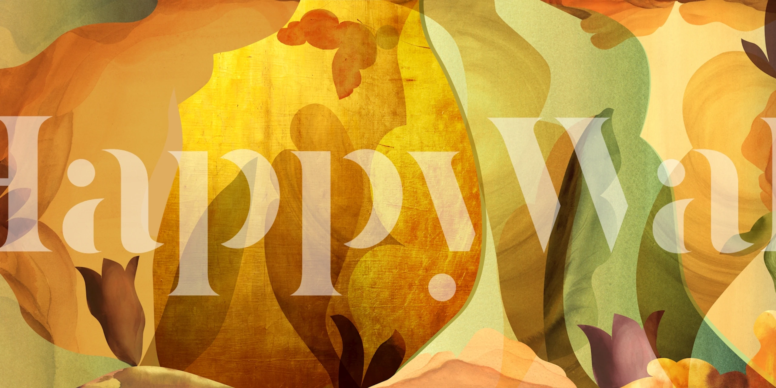 Warm Nature Glow wallpaper in a room