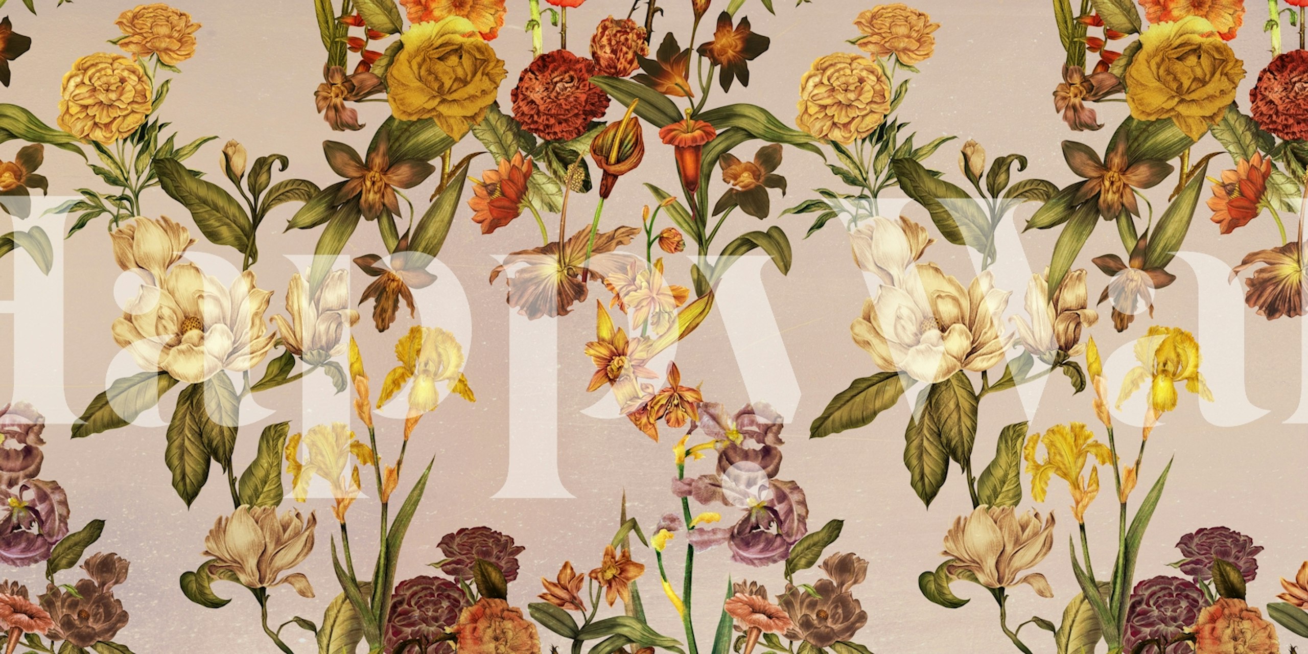 Elegant Botanical Blooms tapet i et rom