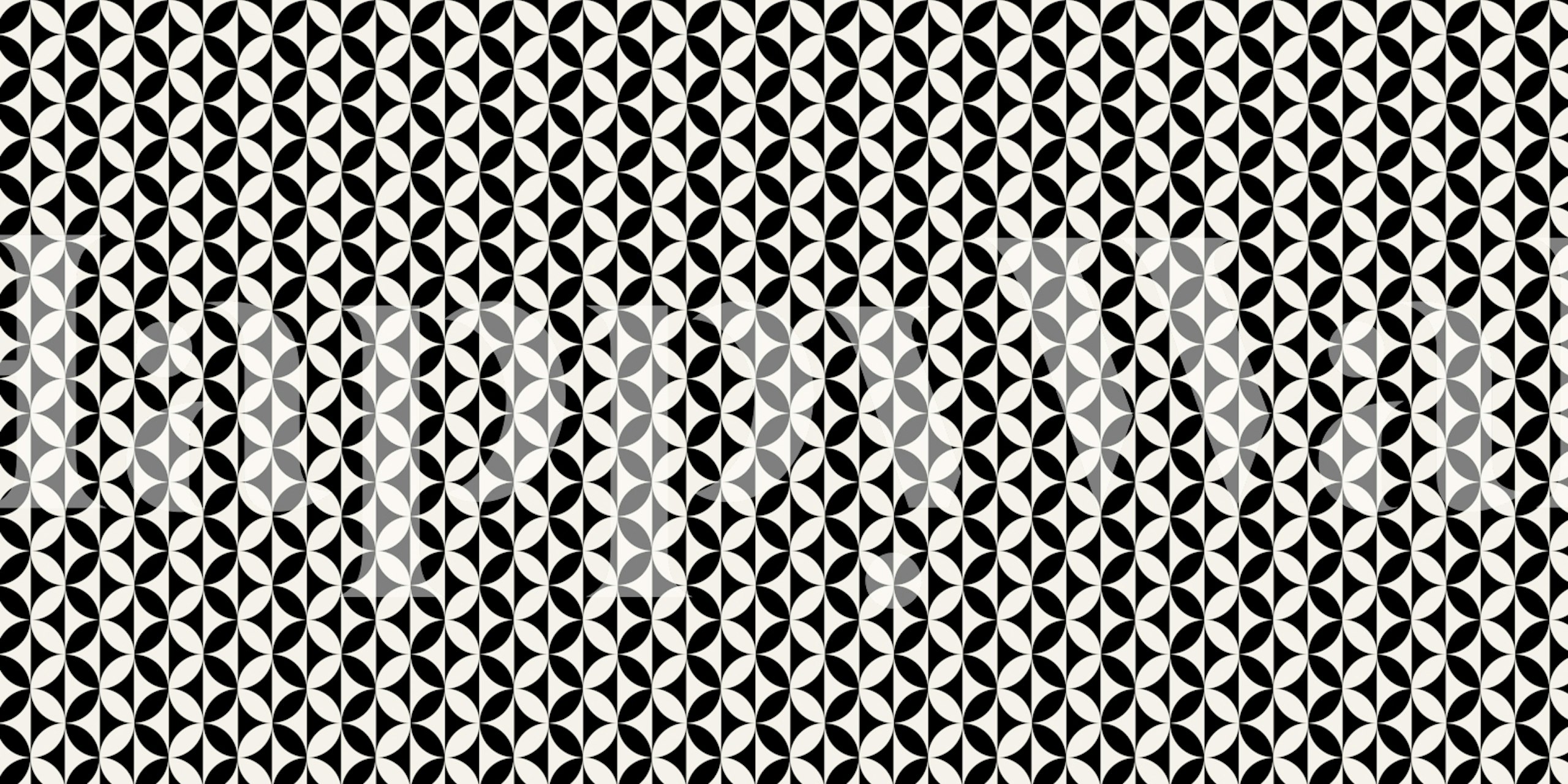 Monochrome Retro Design wallpaper in a room