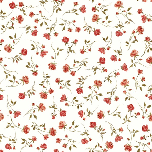 Romantic Rose Blooms Vintage