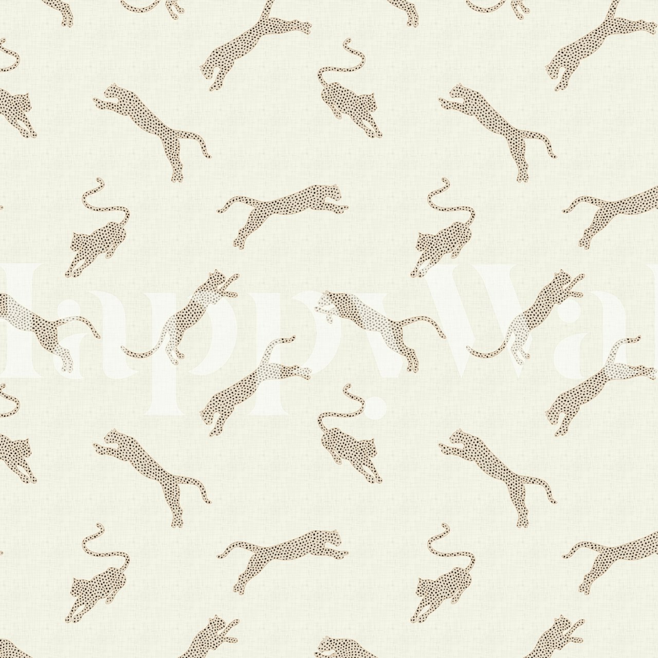 Leopard print design on cream background wallpaper
