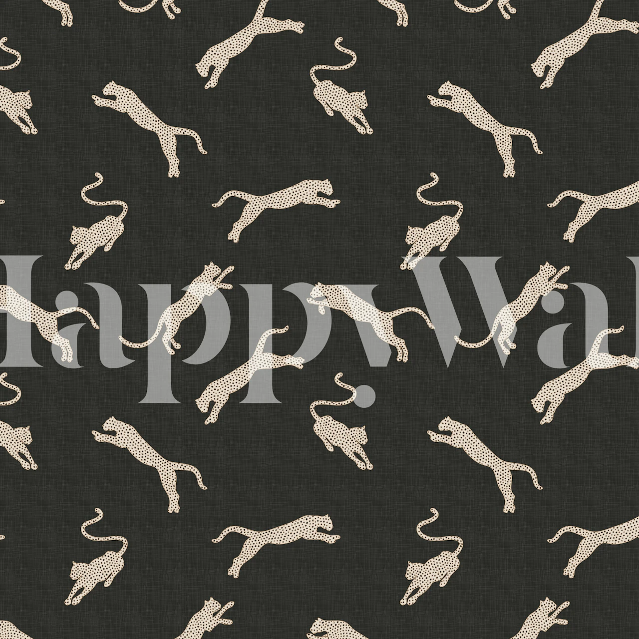 Leopards on Charcoal WM in een kamer