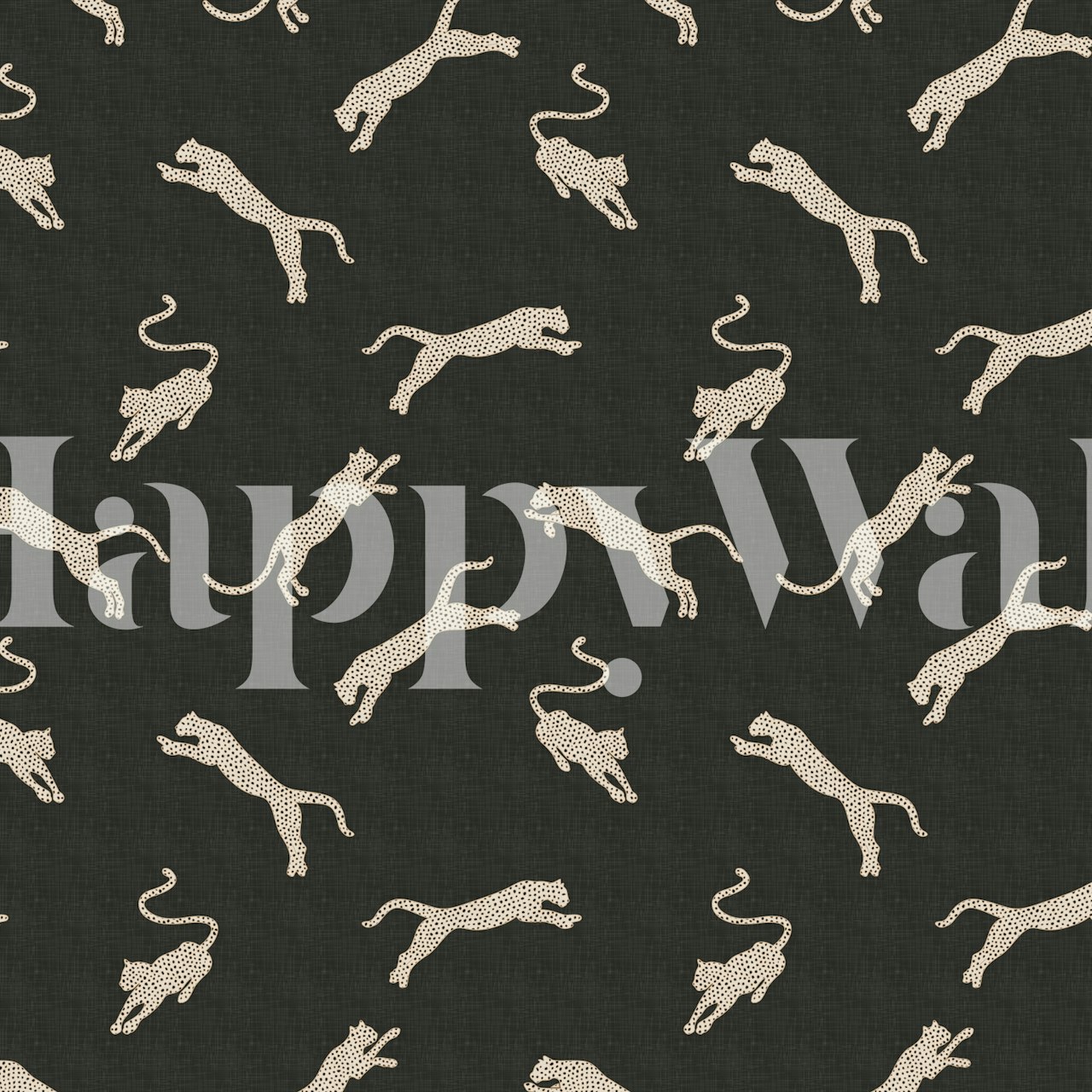 Leopards pattern wallpaper in a room