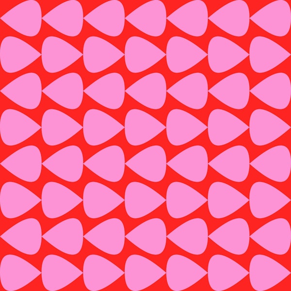 Geo Plectrum Pattern in Preppy Pink and Red
