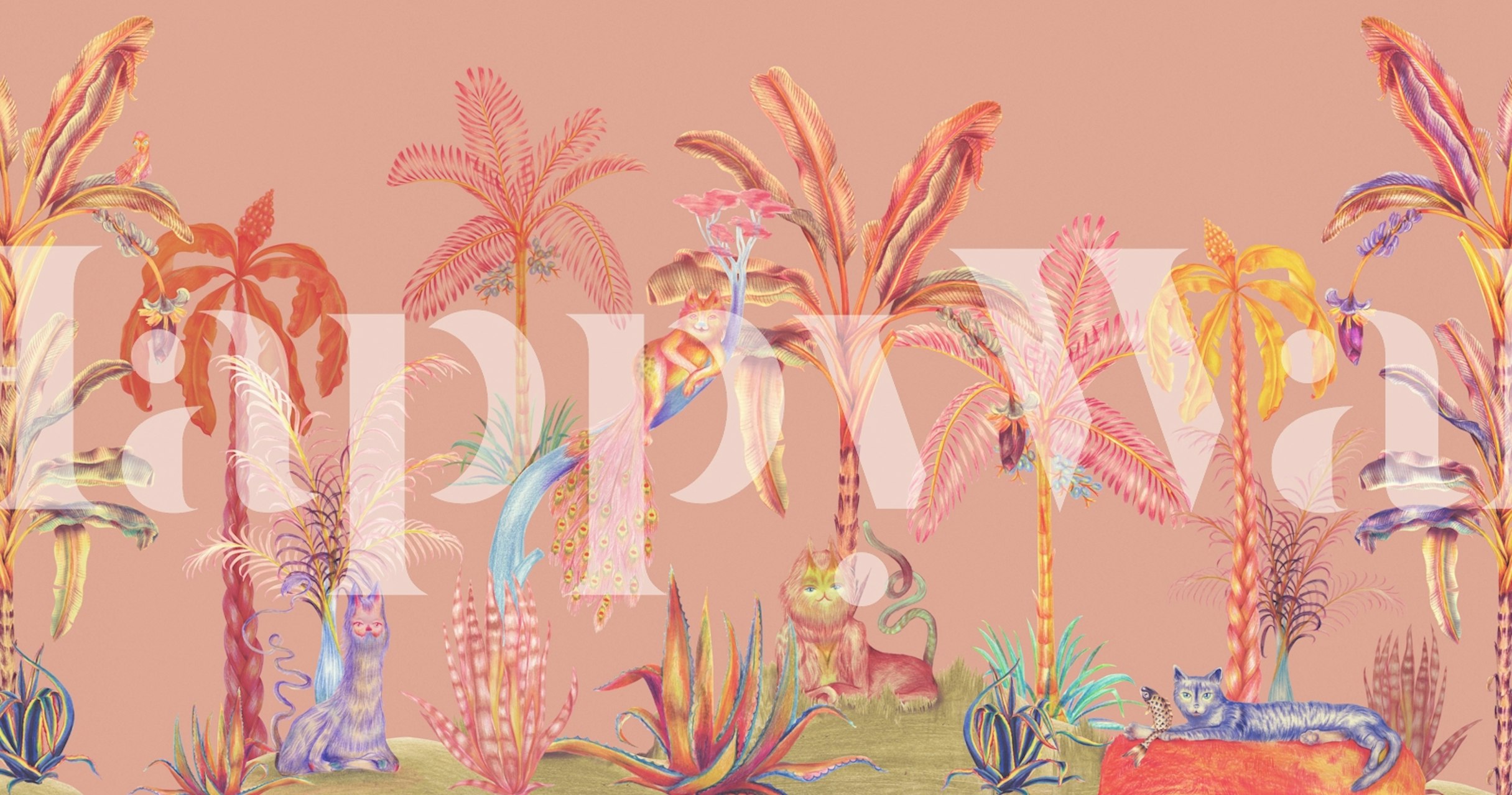 Magic of the Jungle Cats tapeta v pokoji