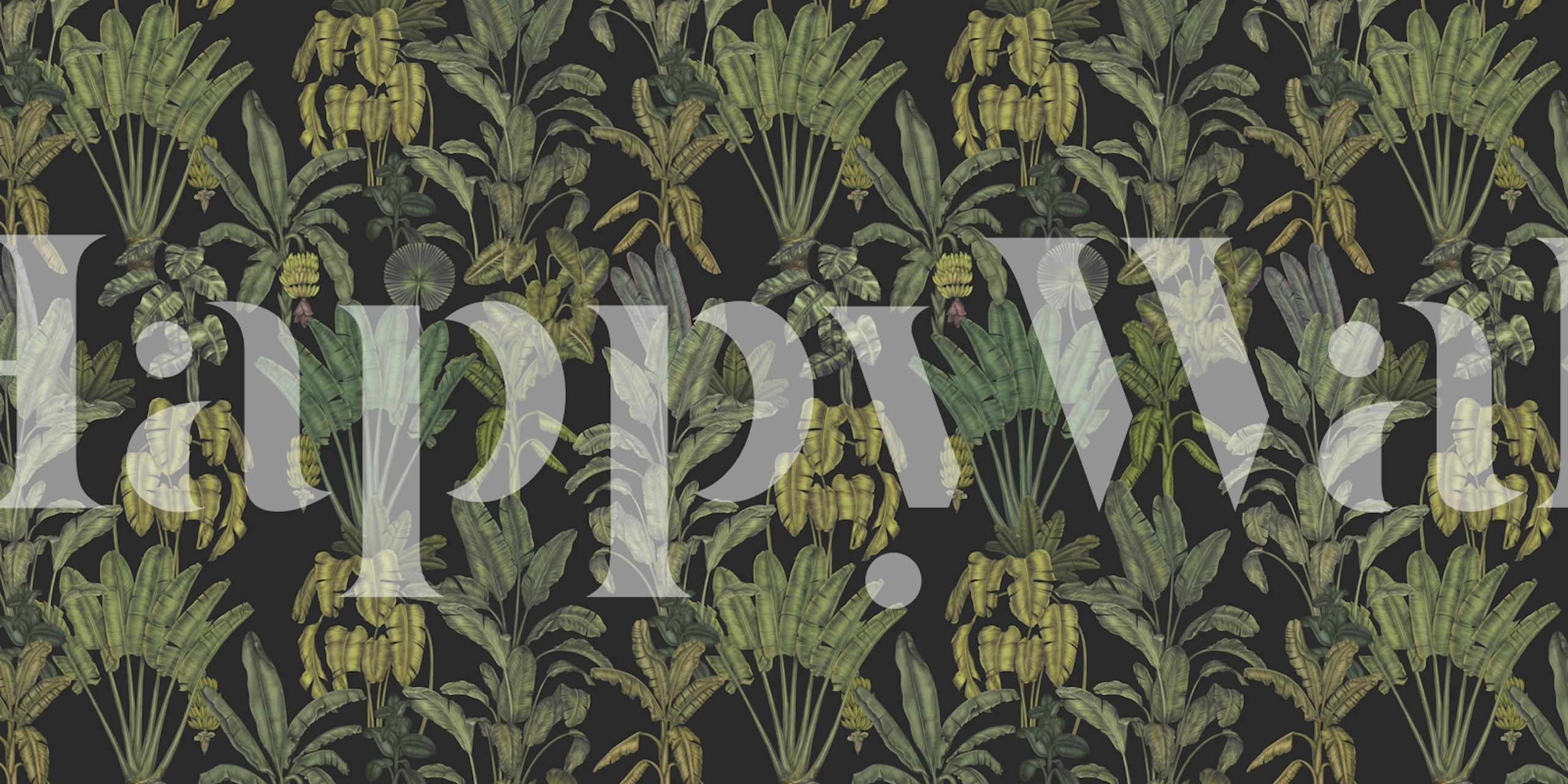 Lush Jungle Greens wallpaper in a room