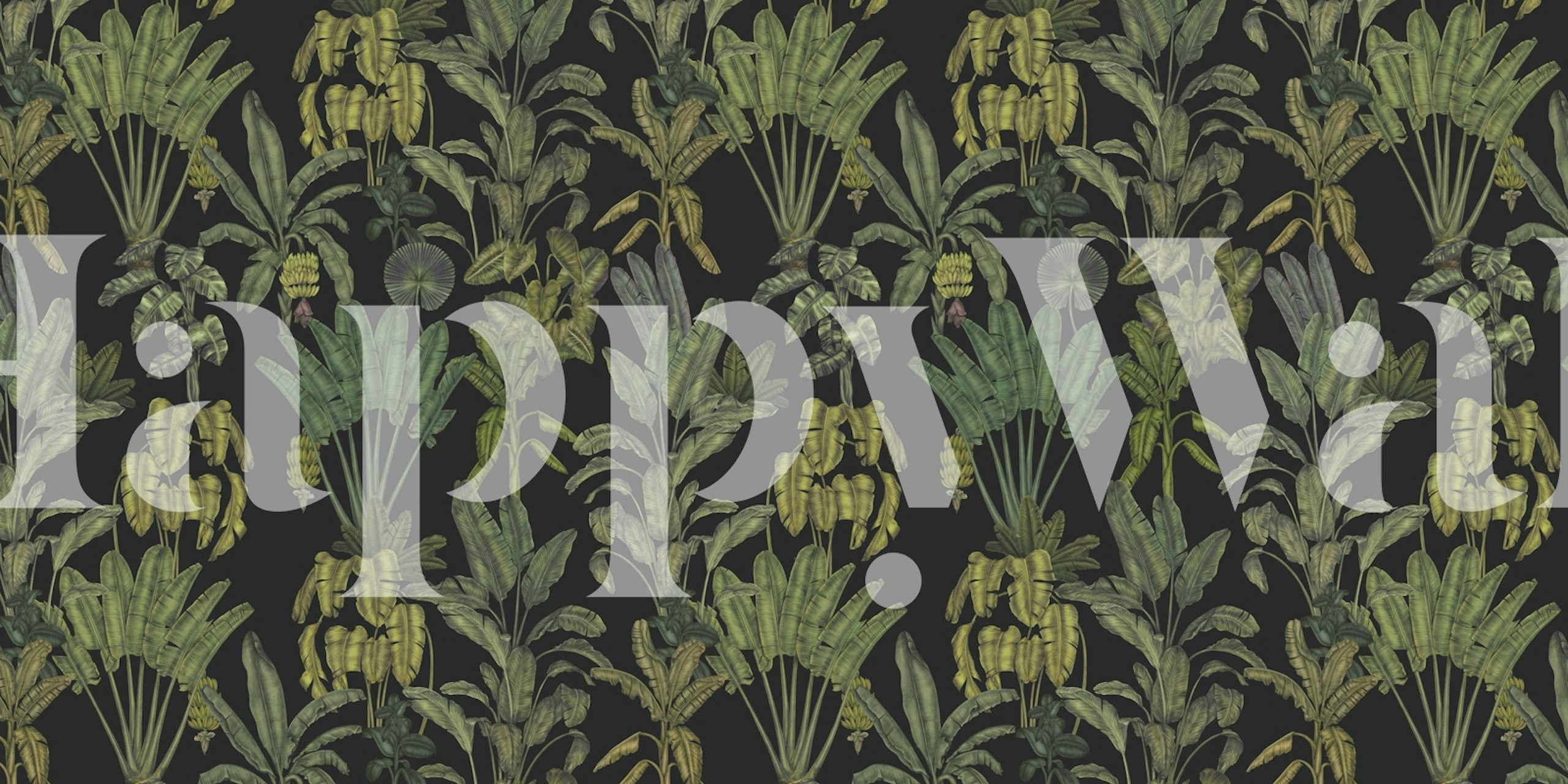 Lush Jungle Greens carta da parati in una stanza