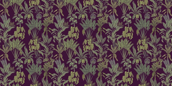 Lush Jungle Greens on Violet