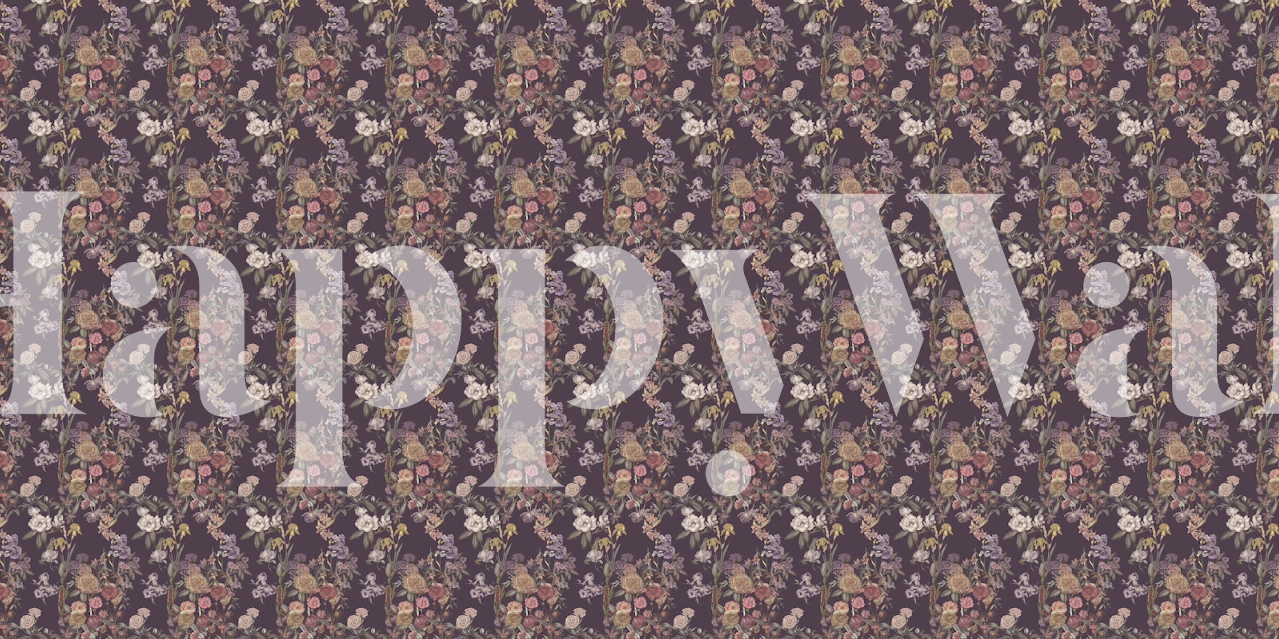 Tapeta Vintage Floral Harmony zobrazená v místnosti