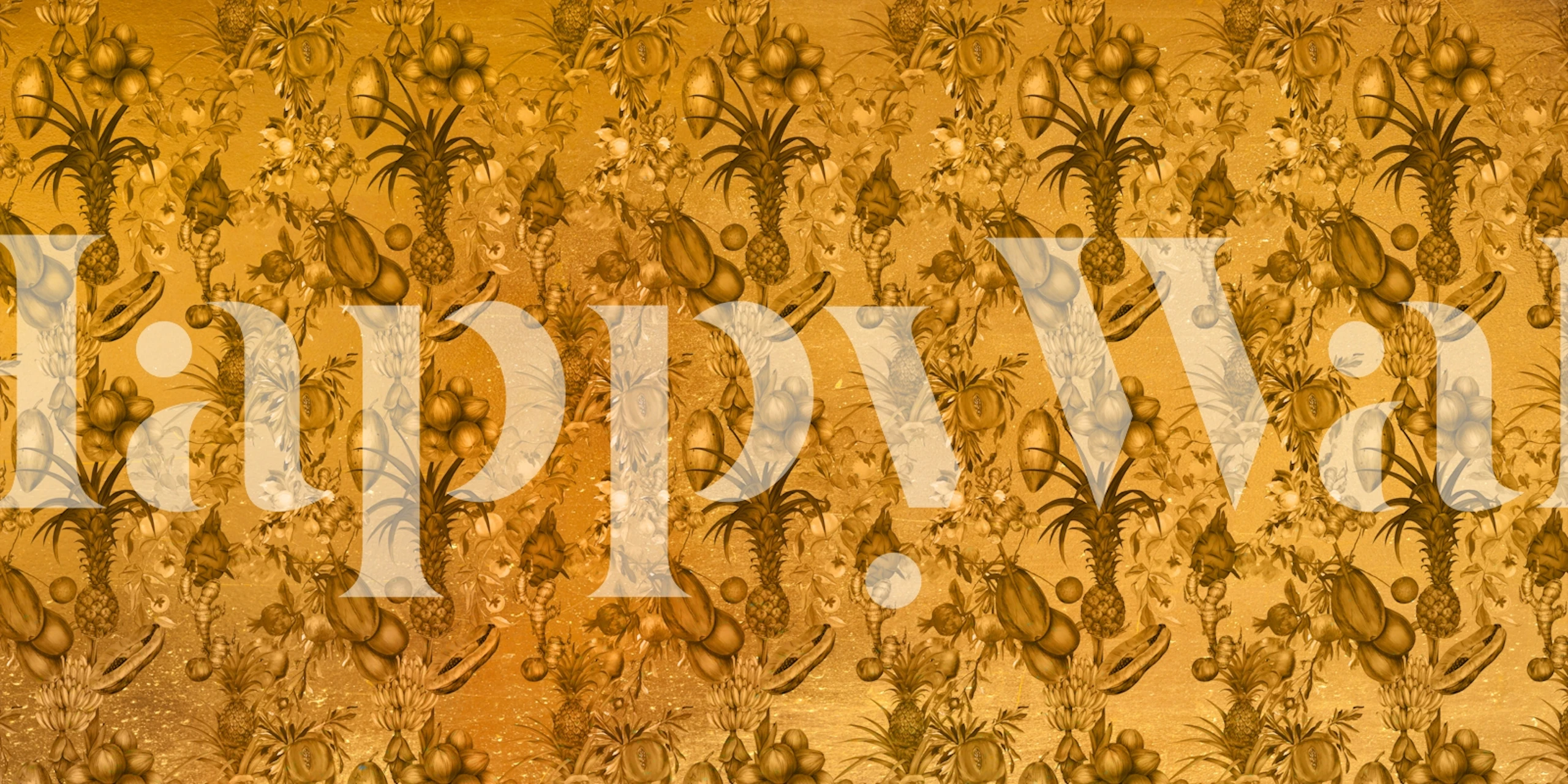 Design de papel de parede Vintage Fruit Paradise