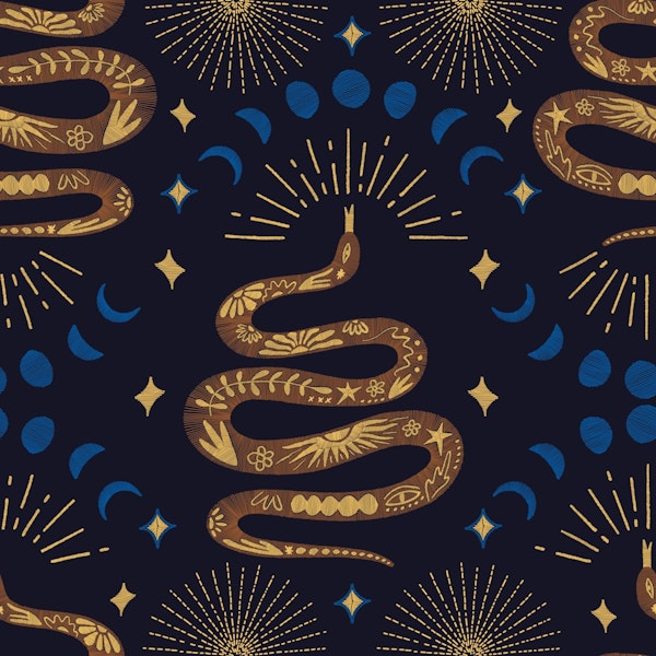 Mystic Snake and Moons