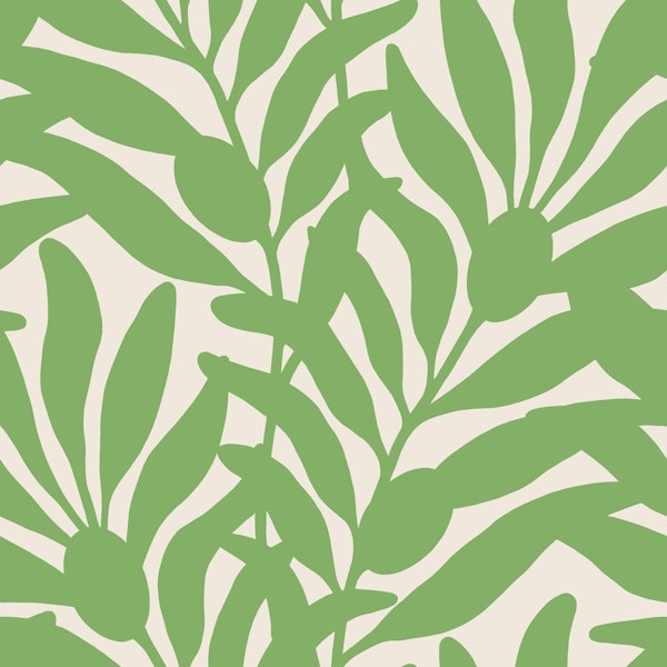 Seaside Olive Branches - Pistachio and Beige