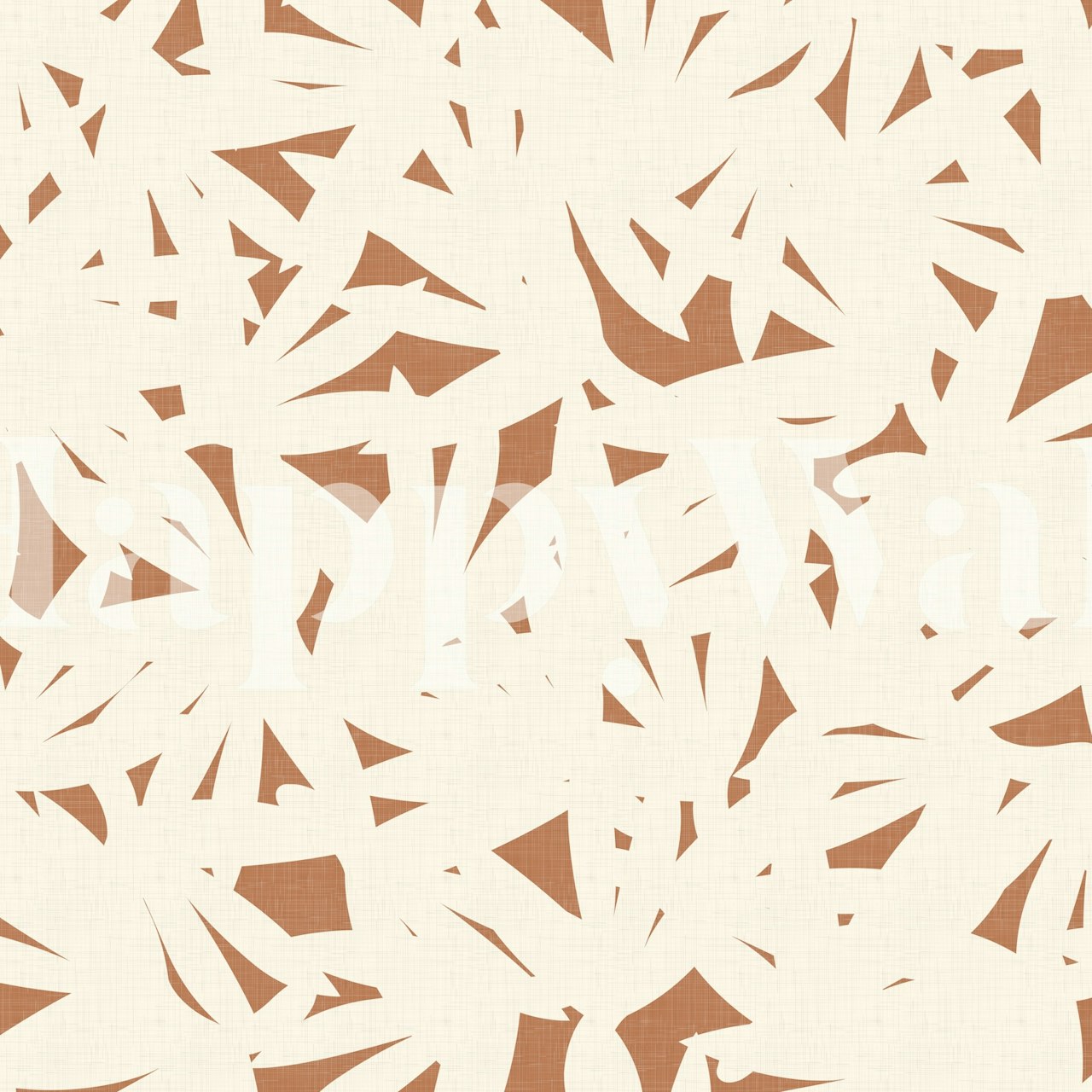 Abstract plant shapes in blush and cream colors wallpaper