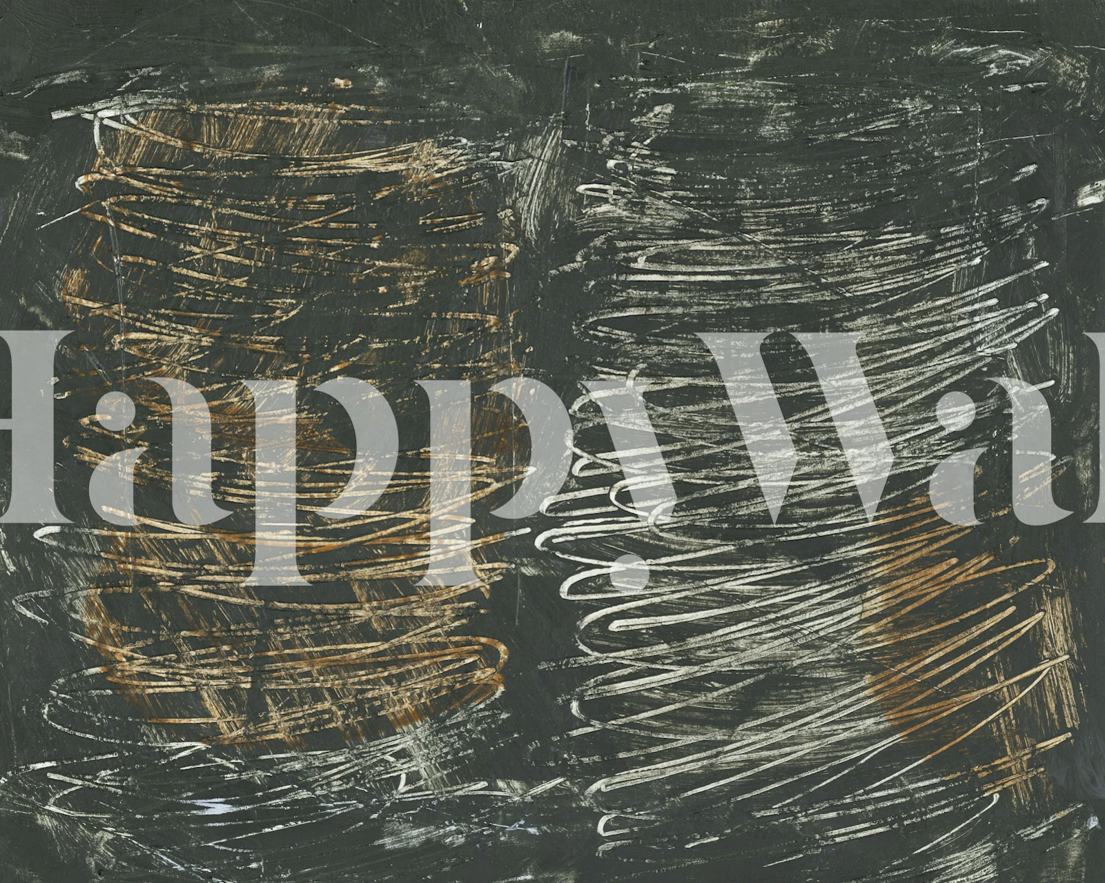 Black and white abstract scribble pattern wallpaper