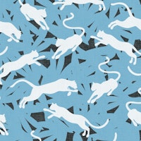 Panthers on Sky Blue WM ταπετσαρία