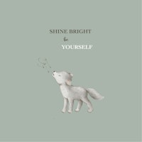 Shine Bright with Wolf Art on Sage tapet