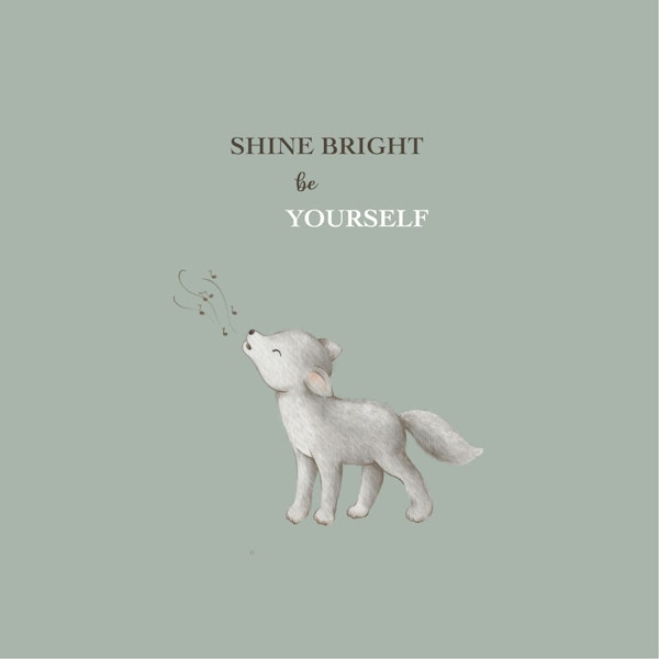Shine Bright with Wolf Art on Sage