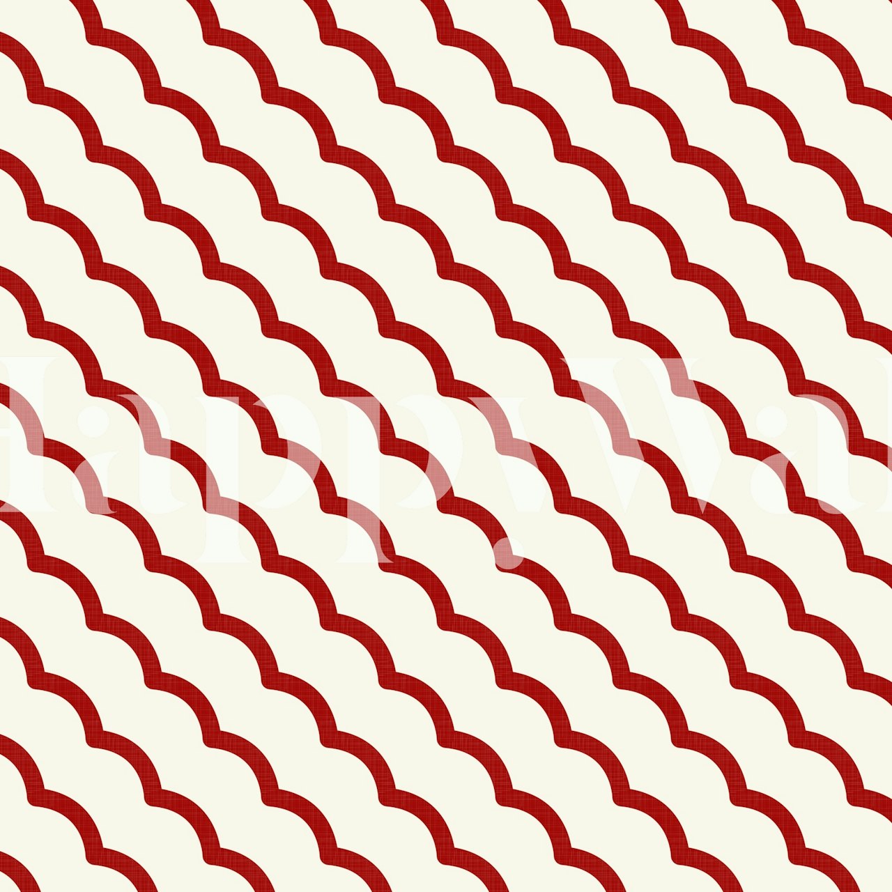 Geometric Red Waves Minimalist Pattern WM huoneessa