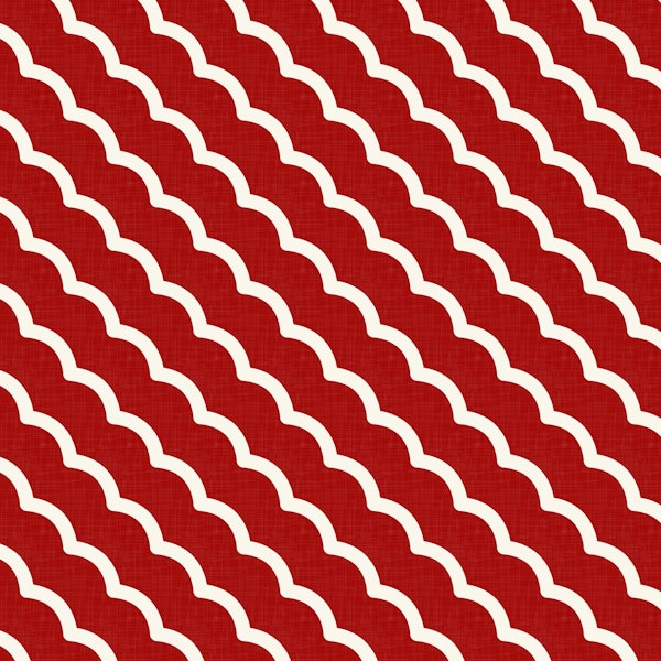 Geometric Waves on Red Minimalist Pattern WM