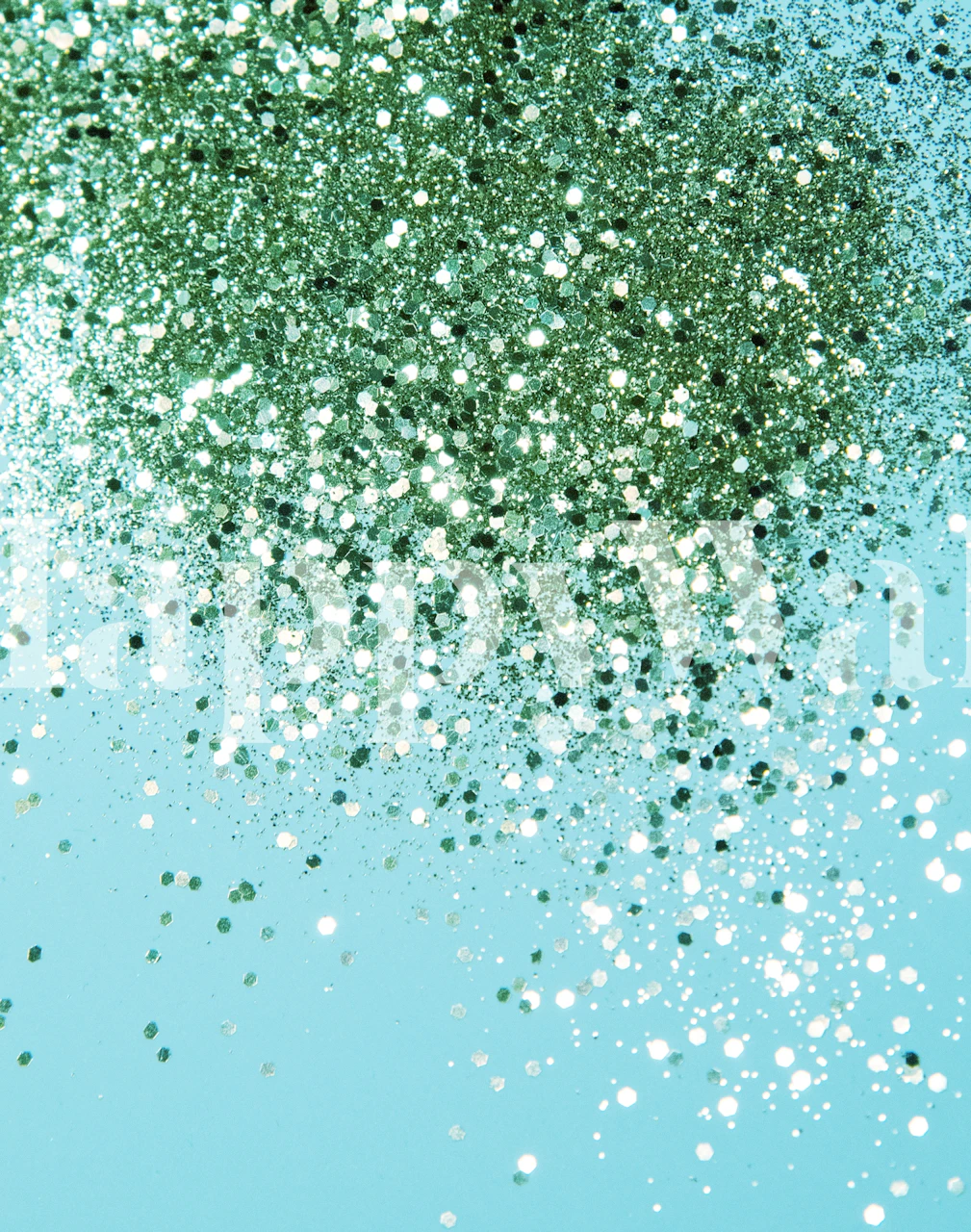 Glittering green and blue particle pattern wallpaper