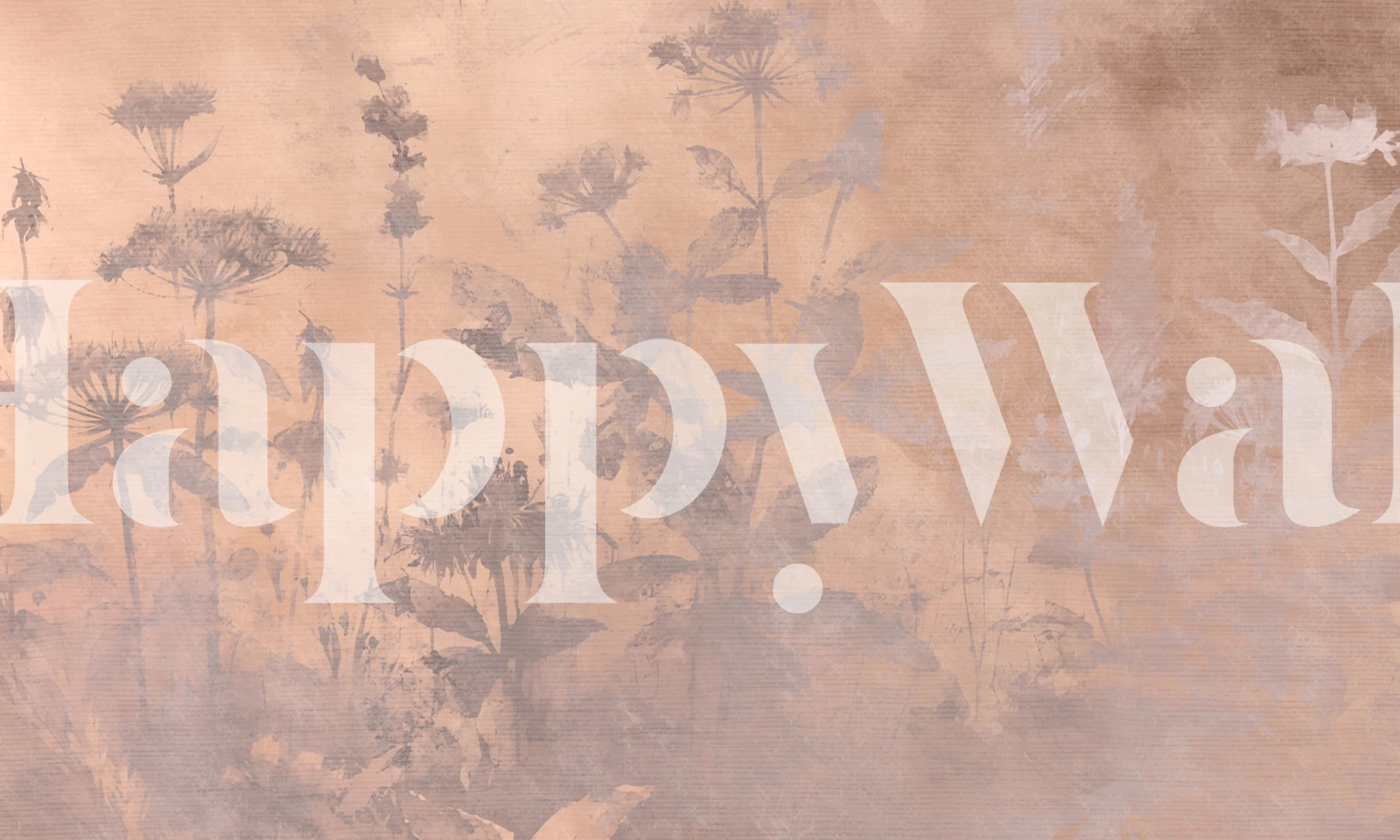 Floral wallpaper design in a room