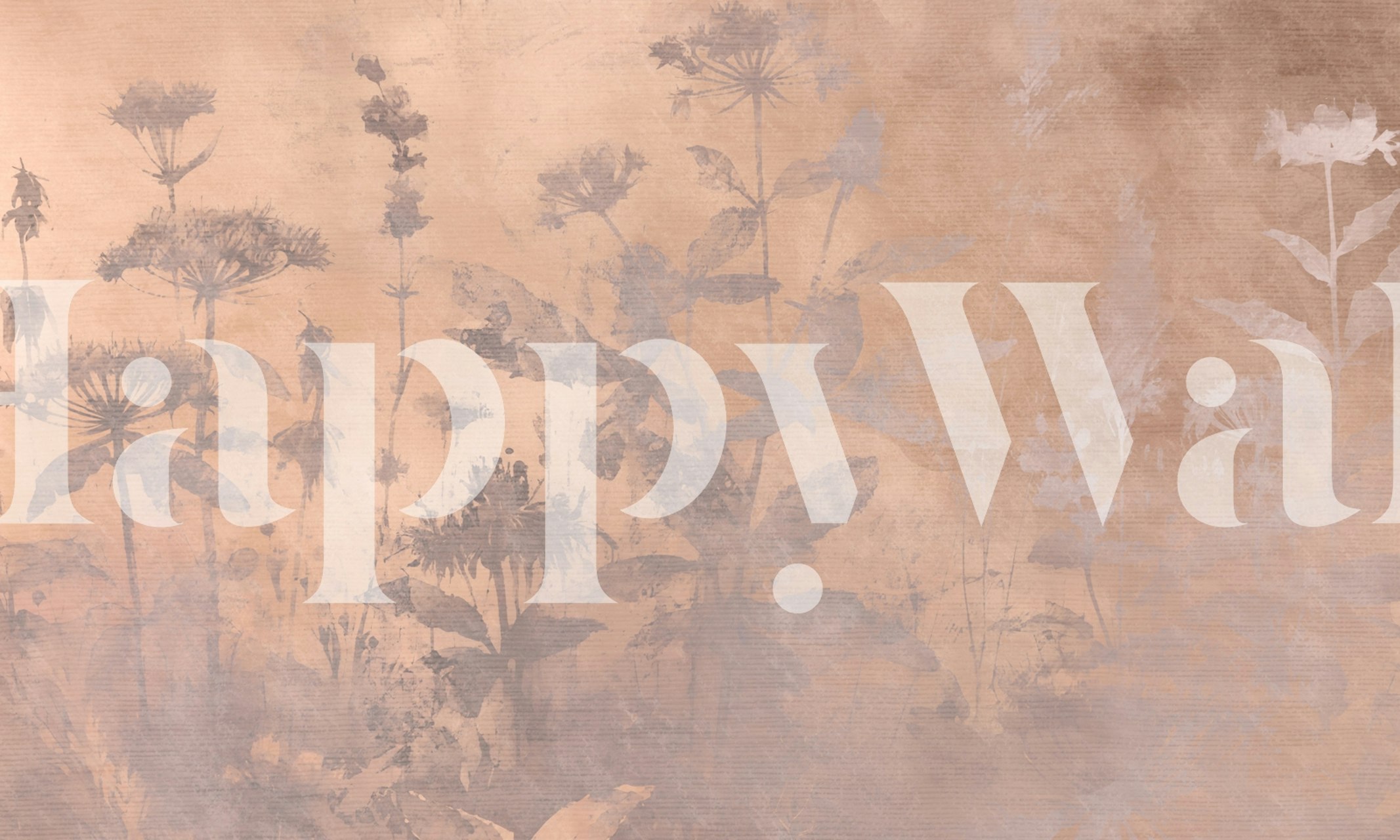 Floral wallpaper design in a room