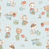 Happy Gardening - blue tapete