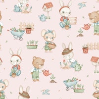 Happy Gardening - pink tapete