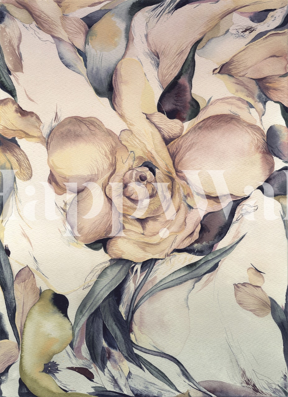 Flower obsession wallpaper in a room