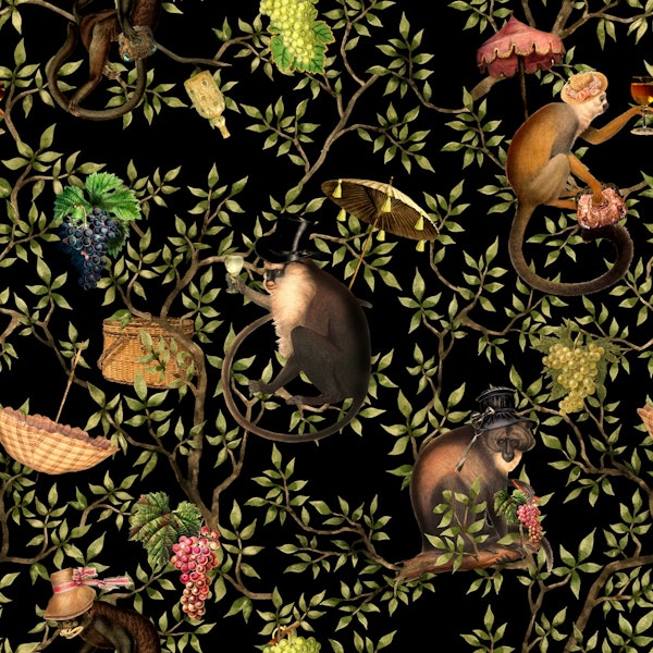 Monkeys Antique Garden Party 1