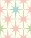 Atomic Retro Stars in Soft Pastel Colors