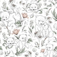 Sketchy Bear - color papel de parede