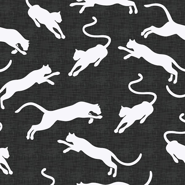 White Panthers on Charcoal WM