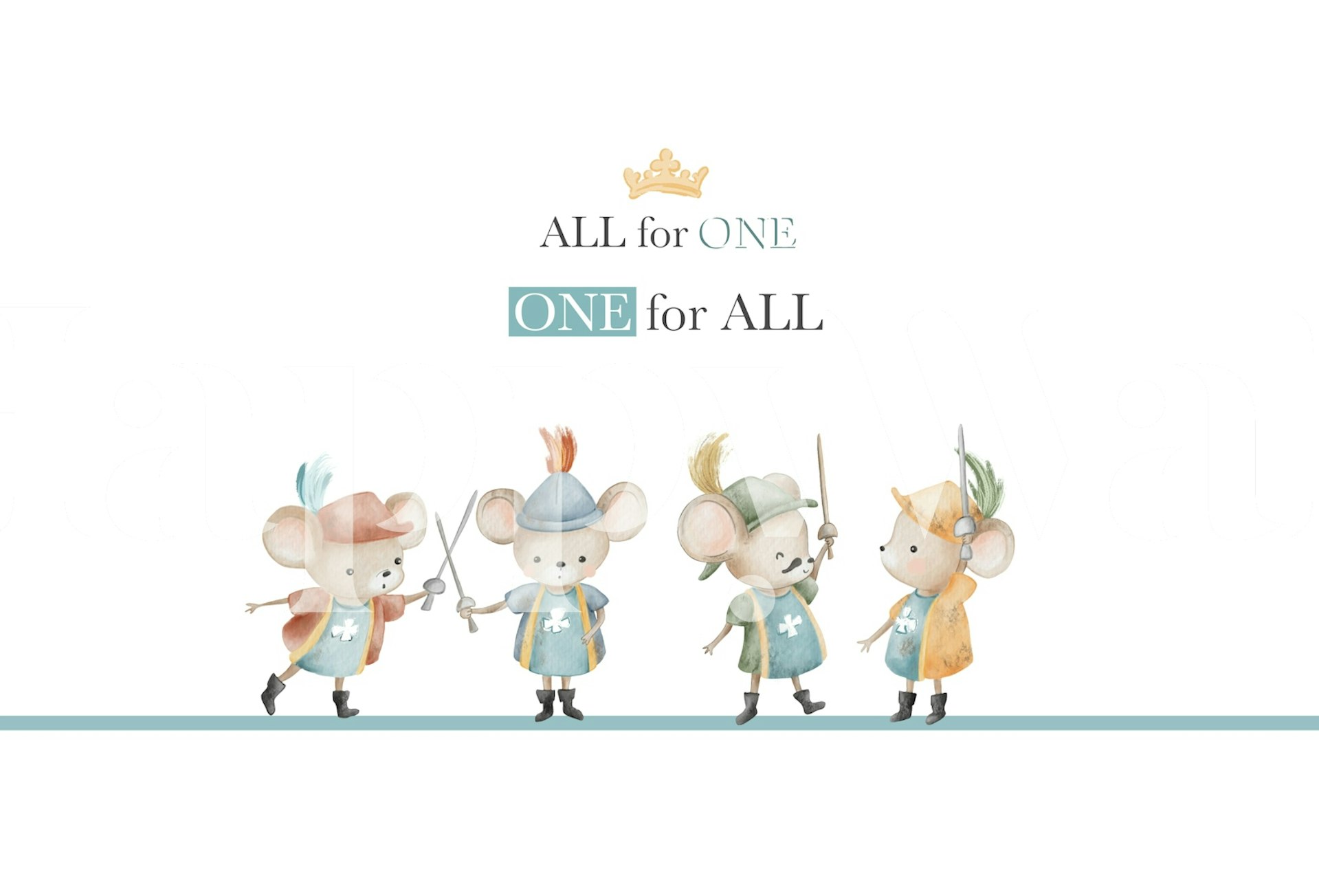 Musketeers wallpaper in a room