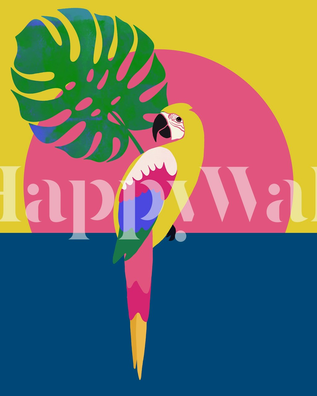 Jungle Sunset Bliss wallpaper in a room