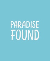 Paradise Found Text Art Turquoise ταπετσαρία