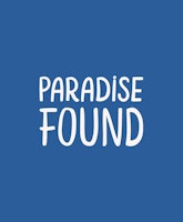Paradise Found Text Art Dark Blue ταπετσαρία
