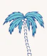 Tropical Palm Oasis blue turquoise