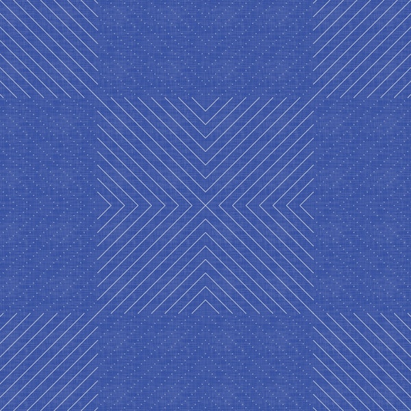 Minimalist Geometry Stitches on Blue WM