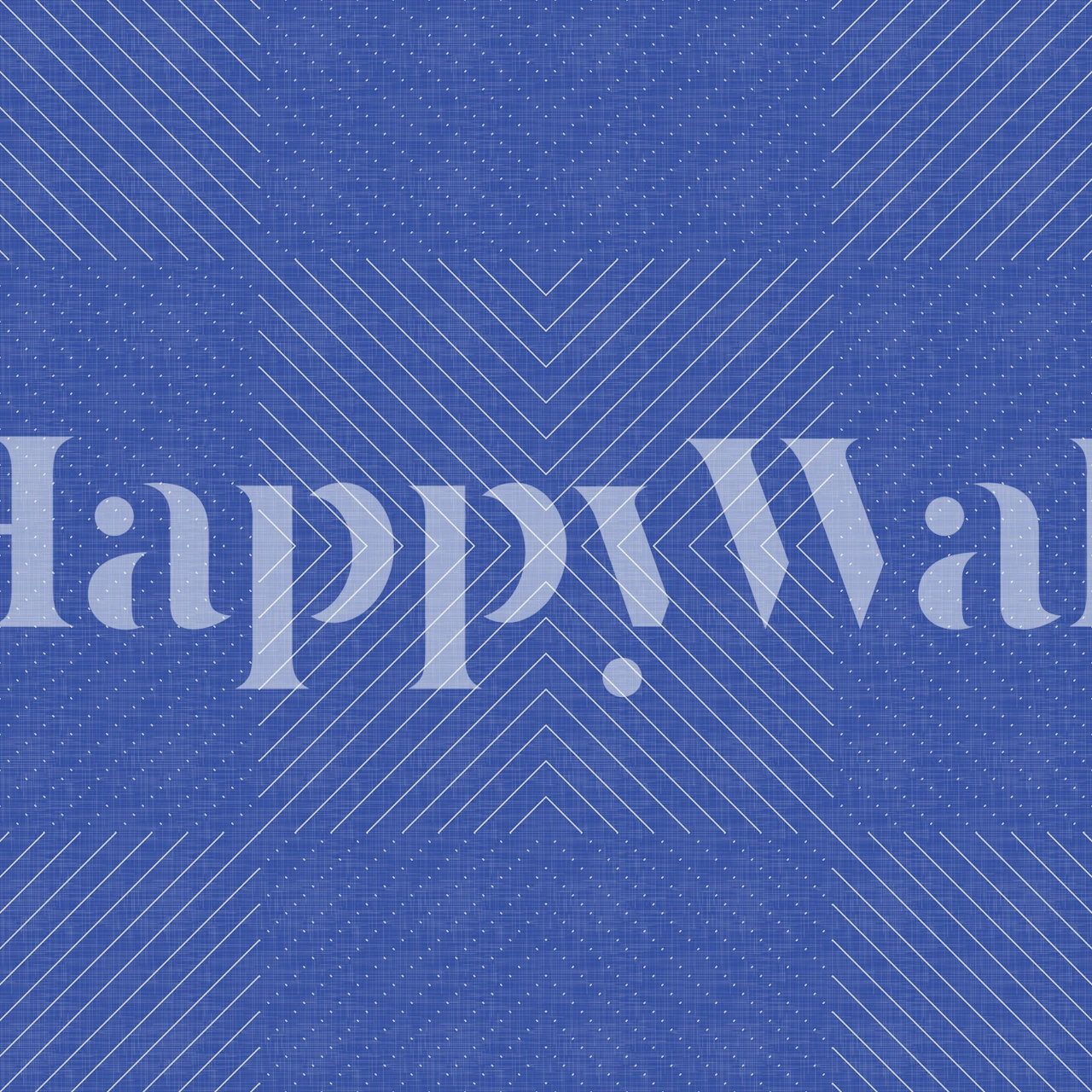 Minimalist Geometry Stitches on Blue WM