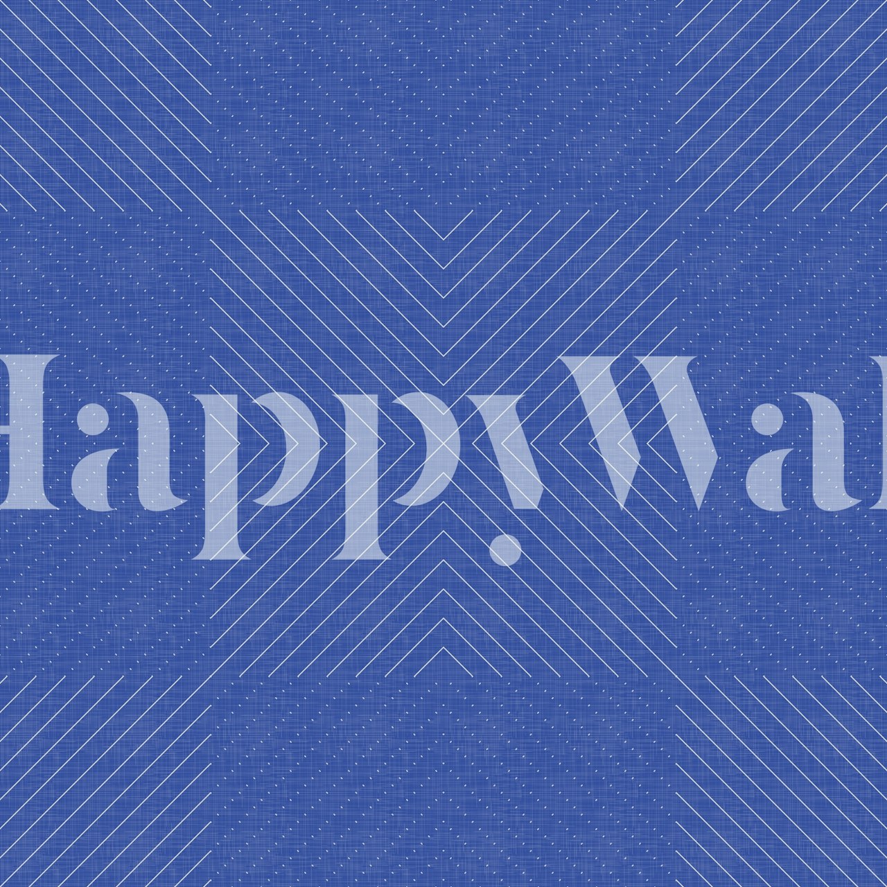 Minimalist geometry wallpaper in blue room