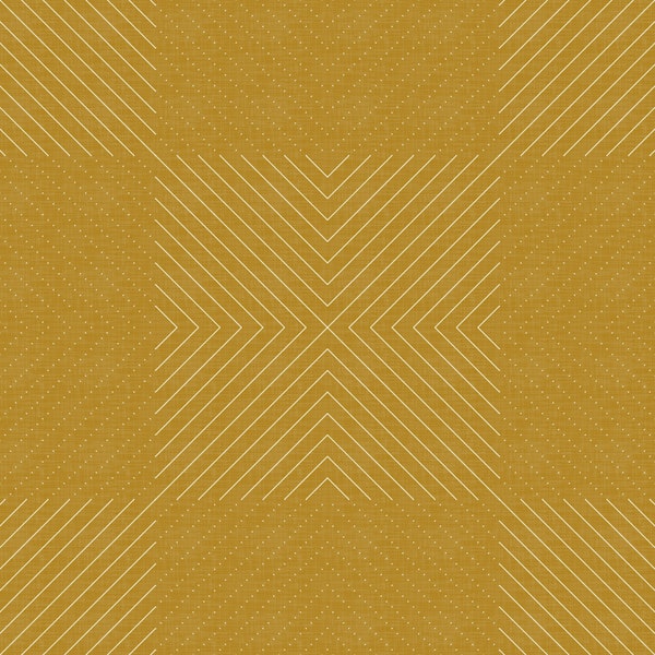 Minimalist Geometry Stitches on Mustard WM